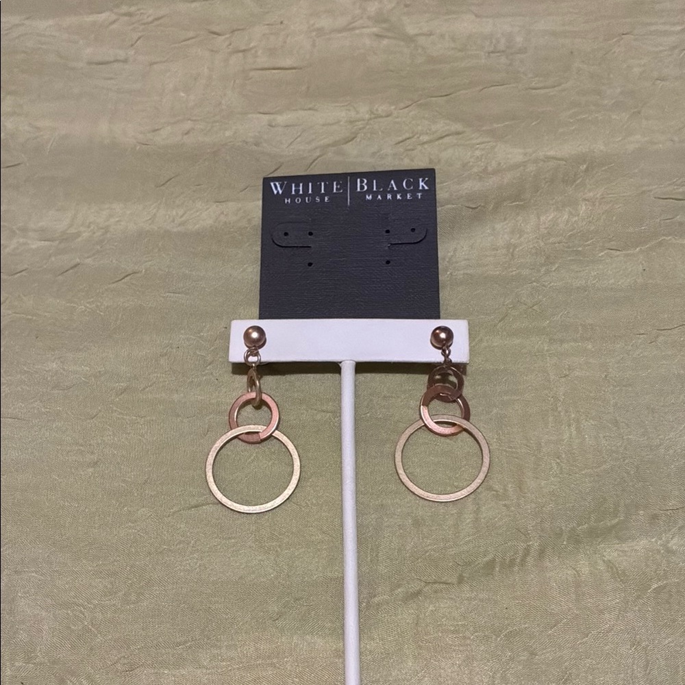 White House Black Market Gold Hoop Earrings